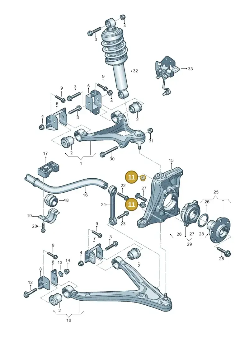 N90848404 — Audi R8                08> (2007-) diagram 618407100, position 11