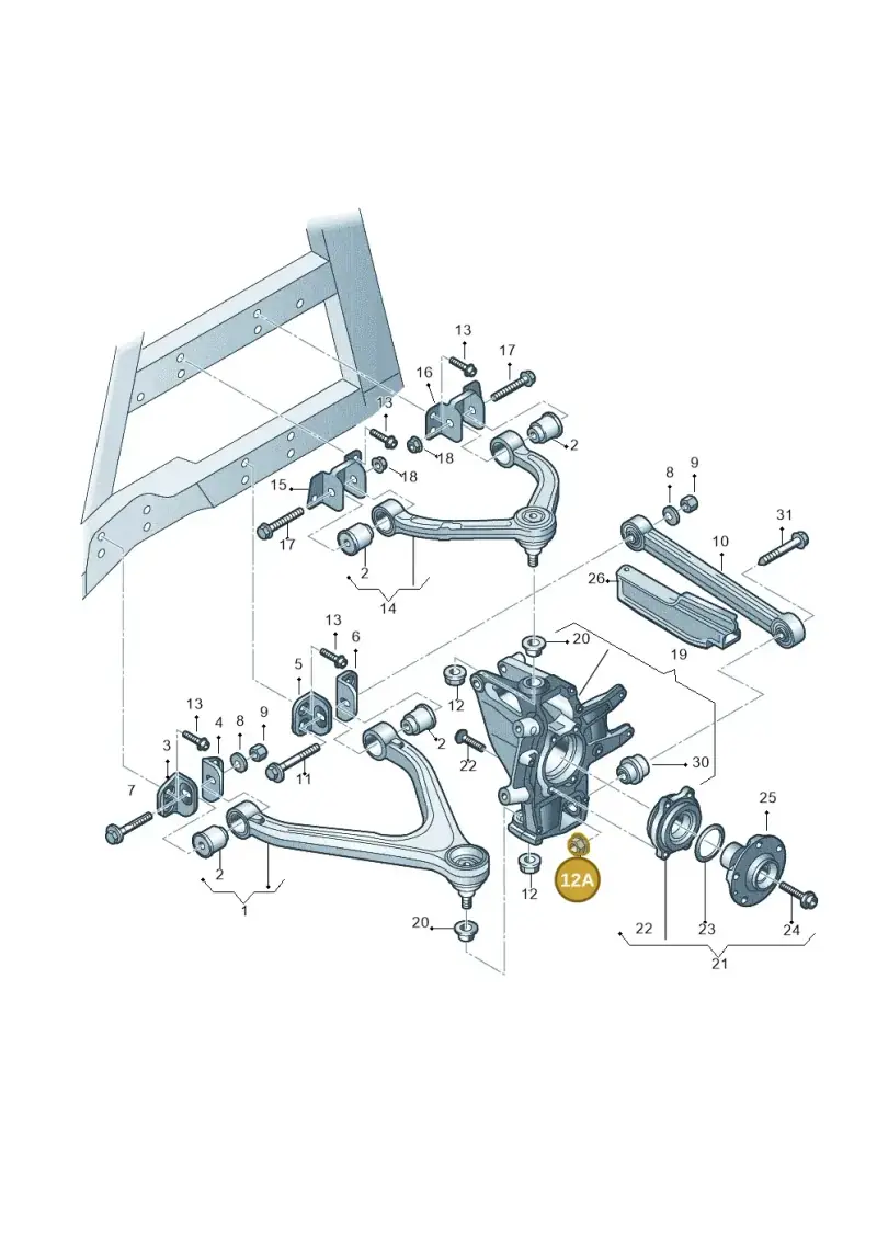 N90848404 — Audi R8 qu. 5.2 (2012-2015) diagram 618505050, position 12A