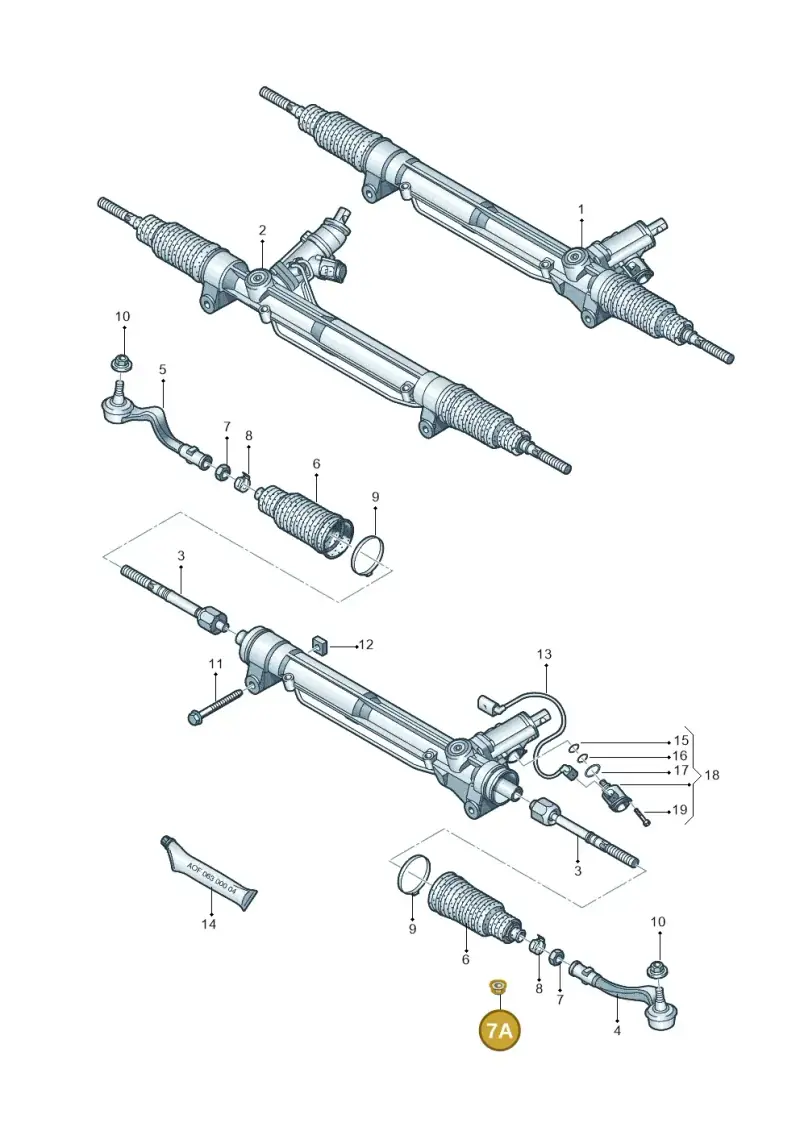 N90848404 — Audi Q5 (2009-2018) diagram 687422000, position 7A