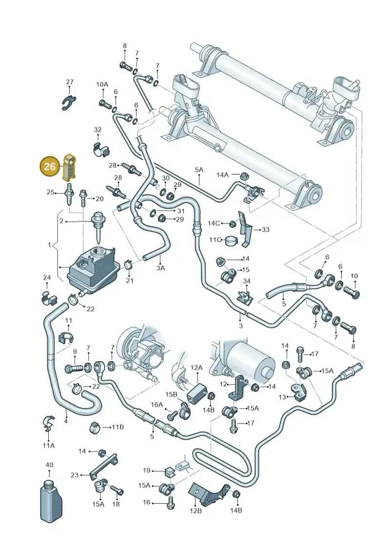 N90854901 — Volkswagen Jetta/Wagon (2002-2006) diagram 203422450, position 26