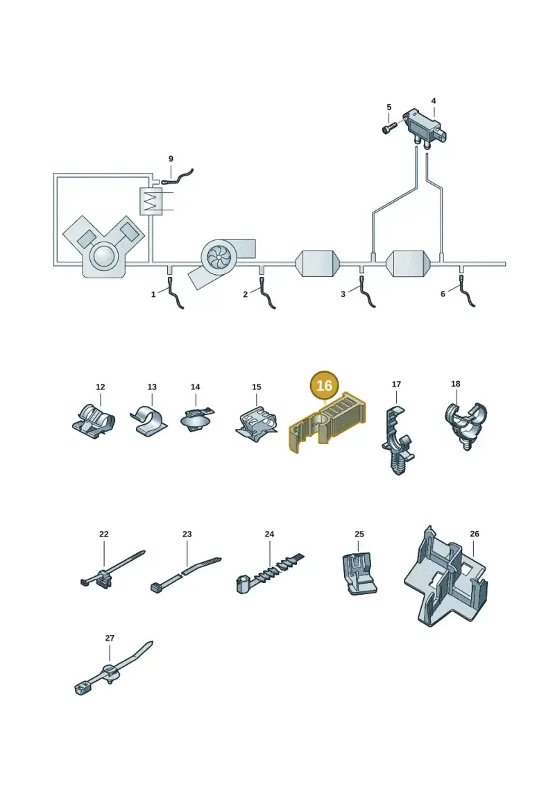 N90854901 — Audi A4 (2015-2025) diagram 849906003, position 16
