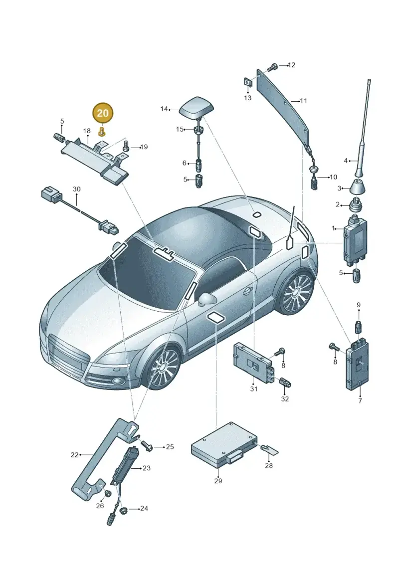 N90859402 — Audi TTS Coupe 2.0 (2010-2014) diagram 609035150, position 20