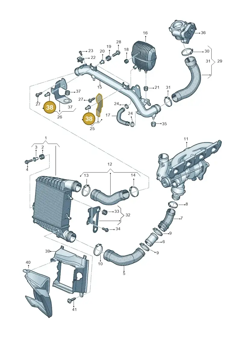 N90859402 — Audi A8 (2013-2018) diagram 696145420, position 38