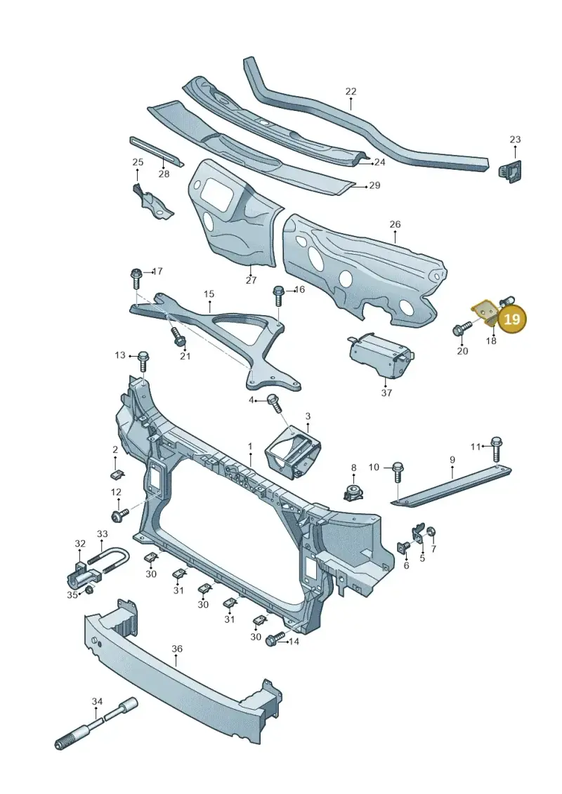 N90859402 — Audi A8 (2013-2018) diagram 696805000, position 19