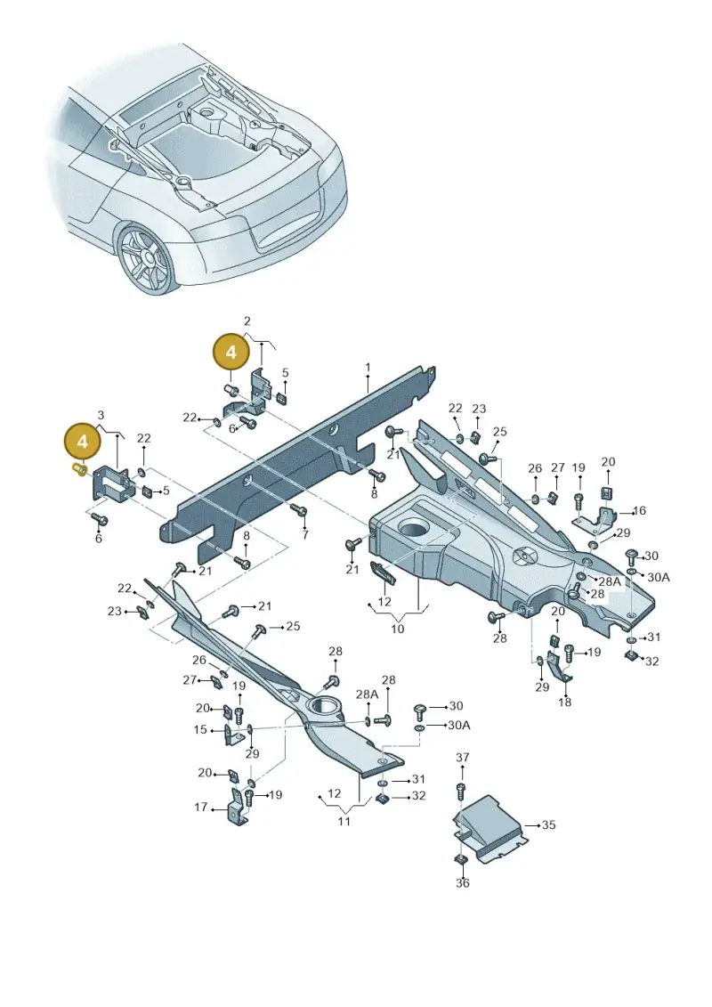 N90859402 — Audi R8 qu. 5.2 (2012-2015) diagram 752863300, position 4