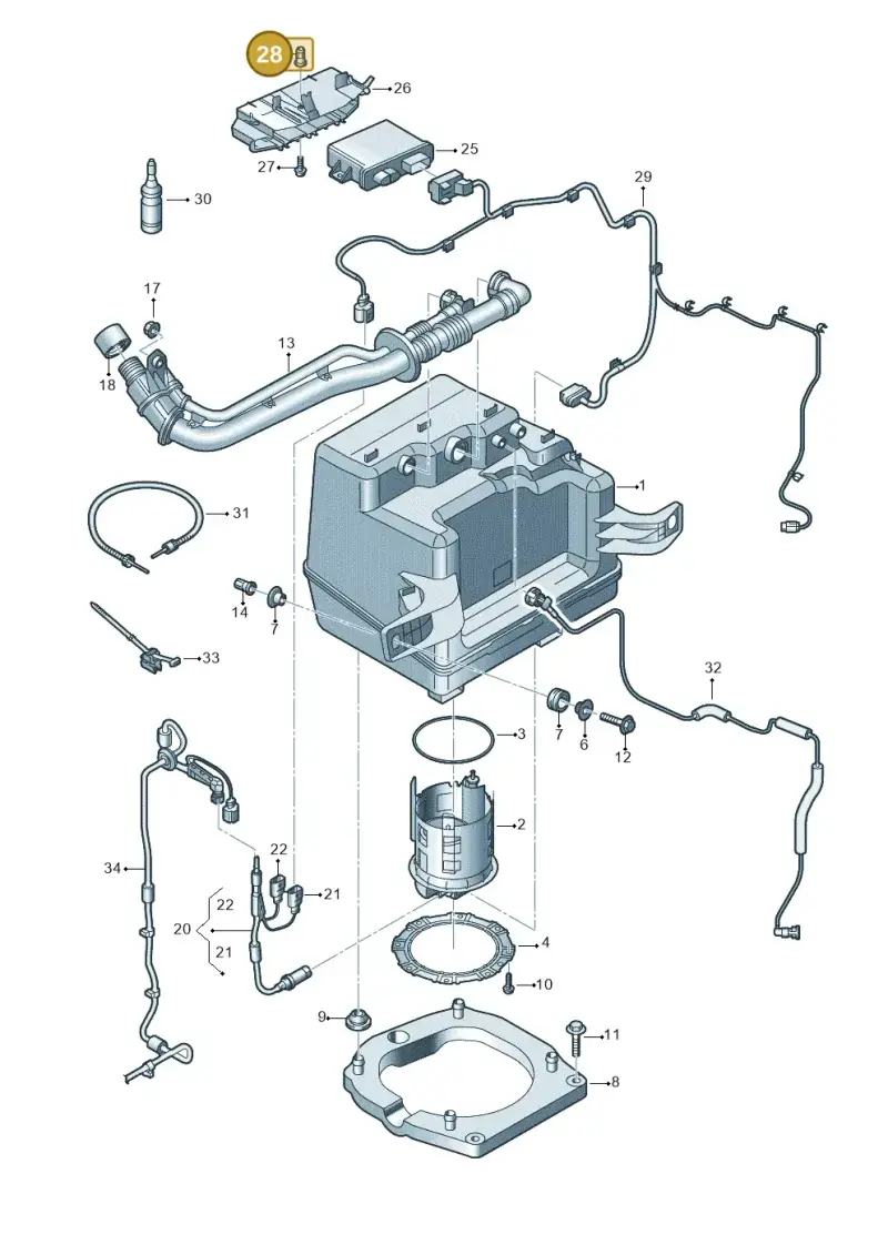 N90859402 — Audi A8 (2013-2018) diagram 771201150, position 28
