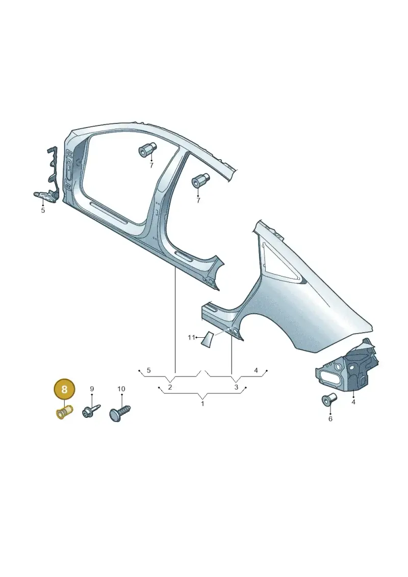N90859402 — Audi RS7 Sportback (2019-2025) diagram 435809500, position 8
