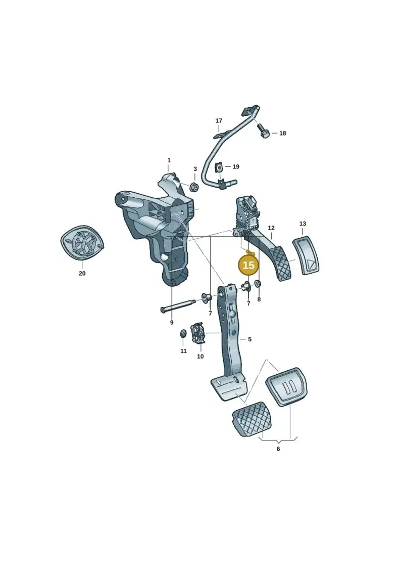 N90859903 — Volkswagen Taigo (2021-2024) diagram 2f0721500, position 15