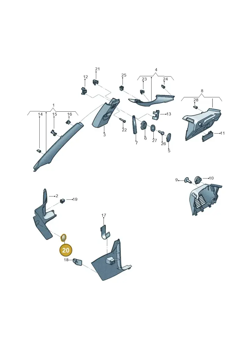 N90861801 — Volkswagen Beetle (2016-2019) diagram 801867065, position 20