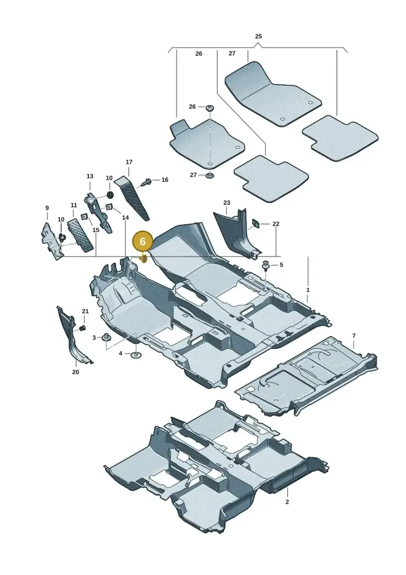 N90871301 — Volkswagen Tiguan 2.0 (2023-) diagram 57x863000, position 6