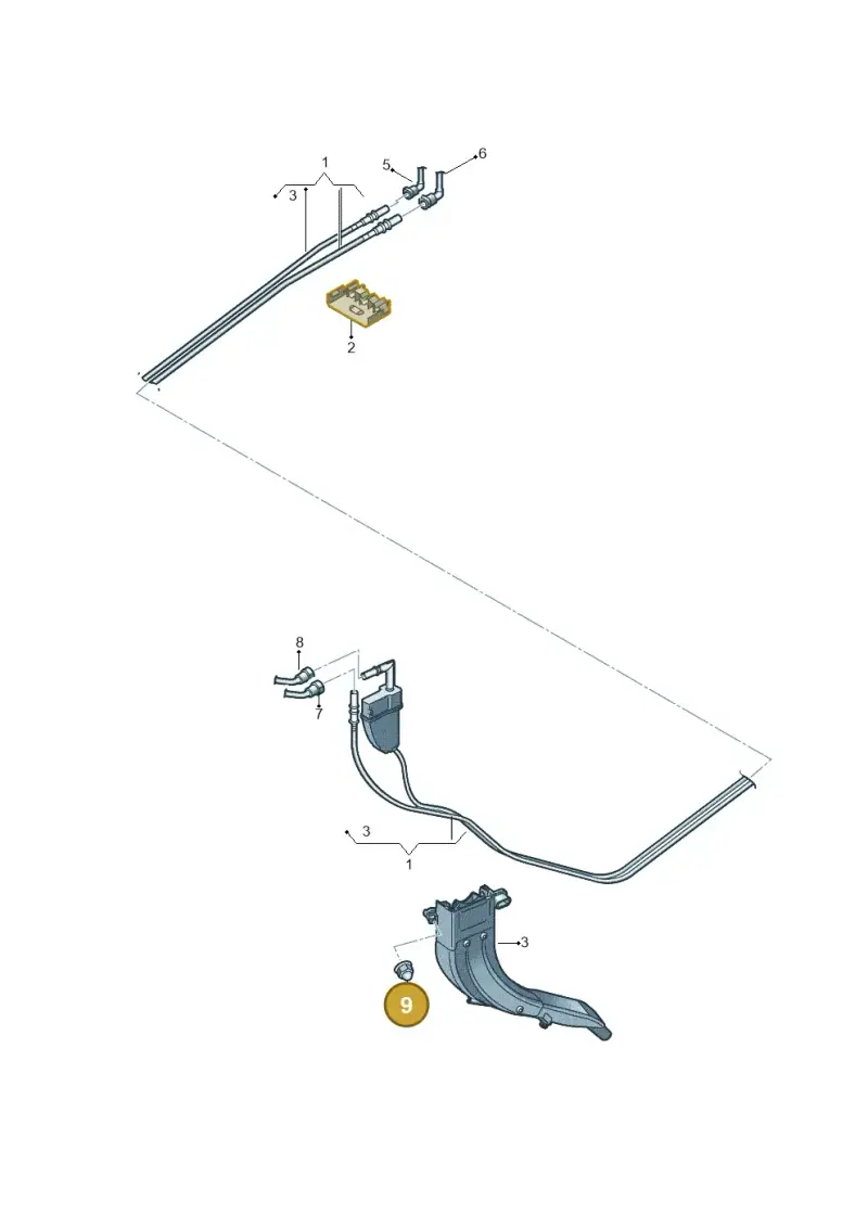 N90871902 — Volkswagen Golf 2.0 BlueMotion (2019-2024) diagram 596201240, position 9