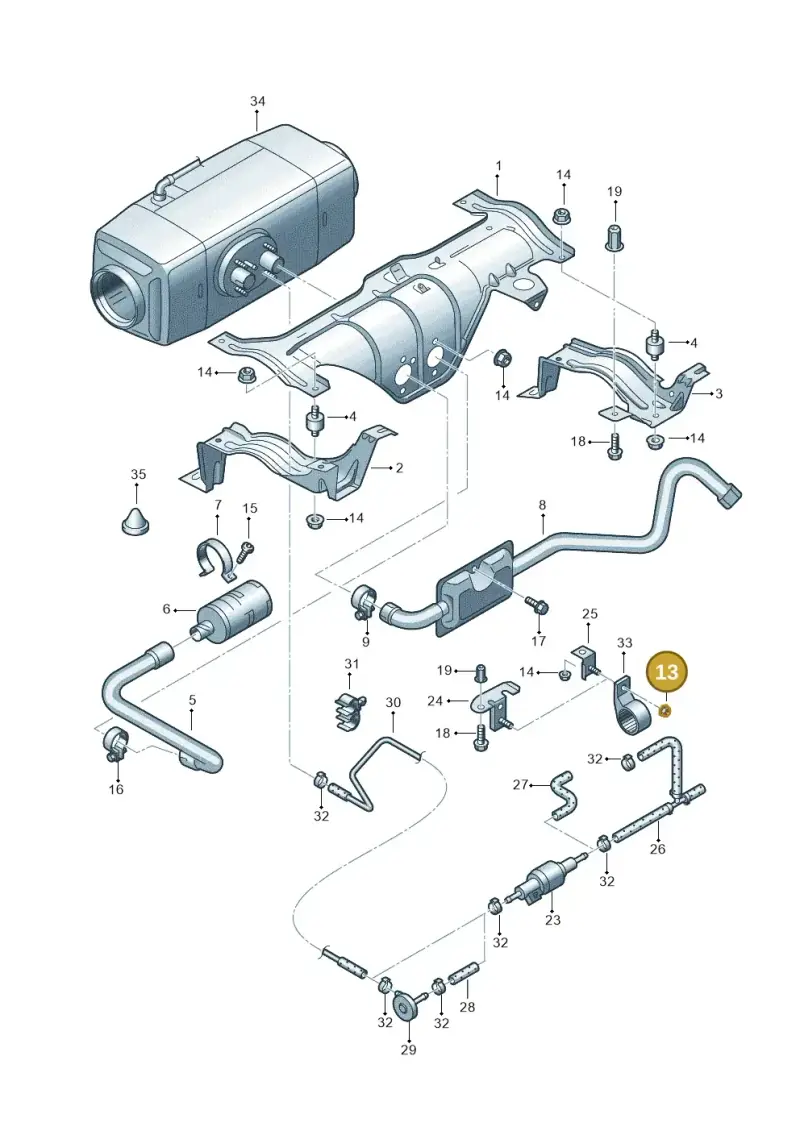 N90878602 — Volkswagen Transp. caravelle (2011-2015) diagram 410819480, position 13