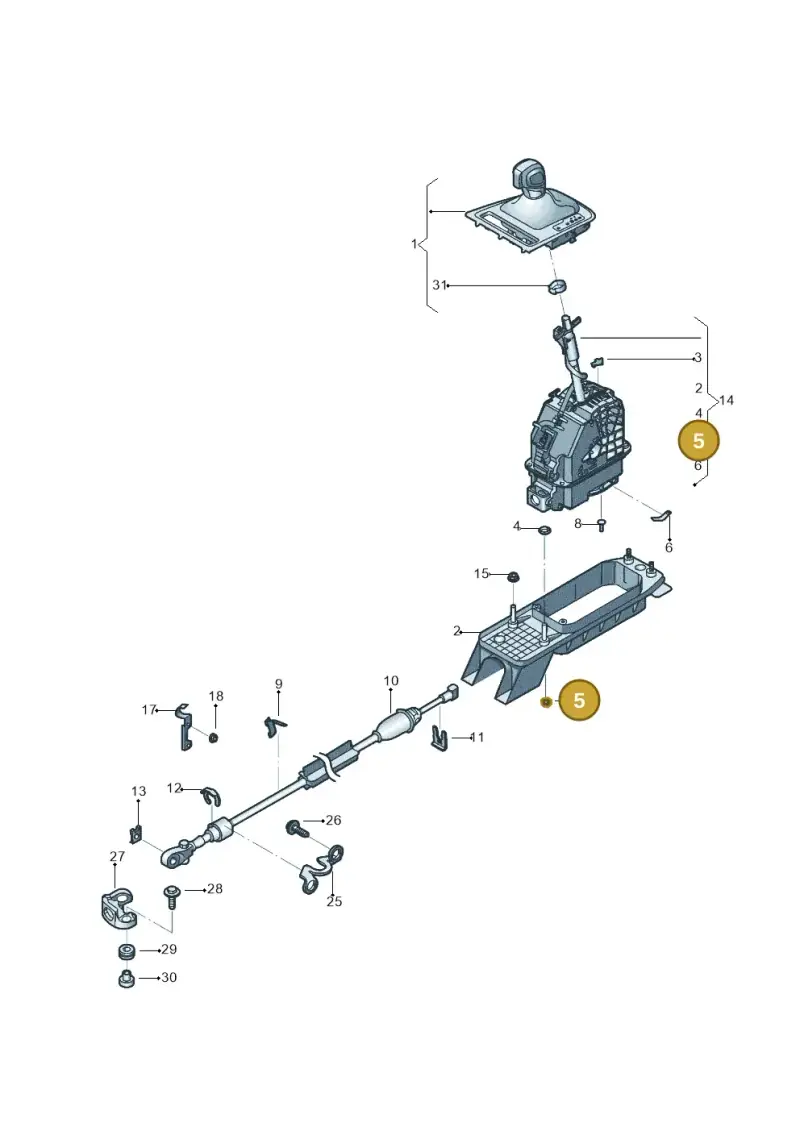N90878602 — Volkswagen Jetta (2014-2017) diagram 789713010, position 5