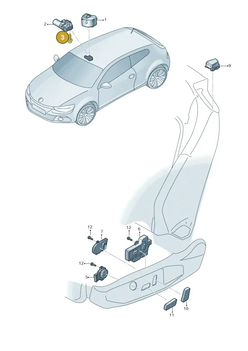 N90884801 — Volkswagen Scirocco 2.0 (2014-2017) diagram 786959050, position 3