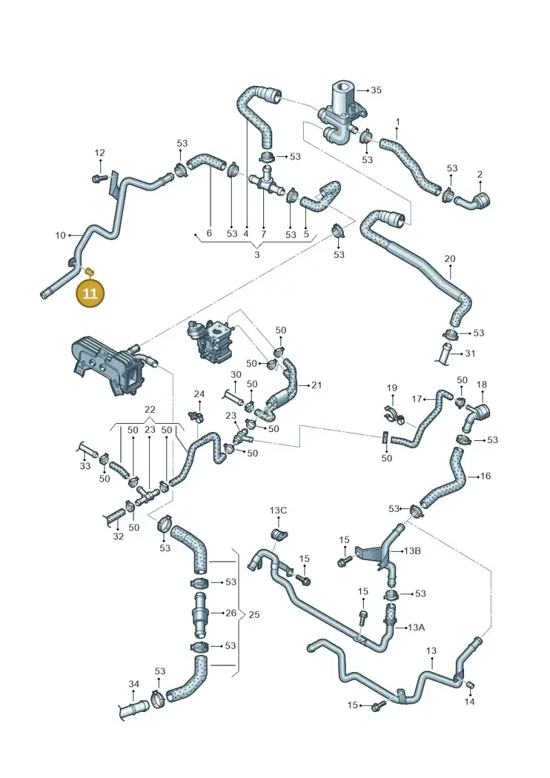 N90887702 — Volkswagen JETTA                  06> (2005-) diagram 420121410, position 11