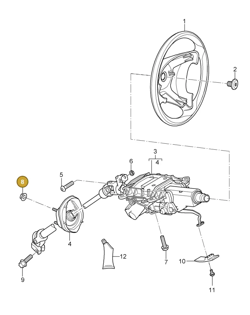 N90887702 — Porsche Cayenne (2007-2010) diagram p31403005, position 8