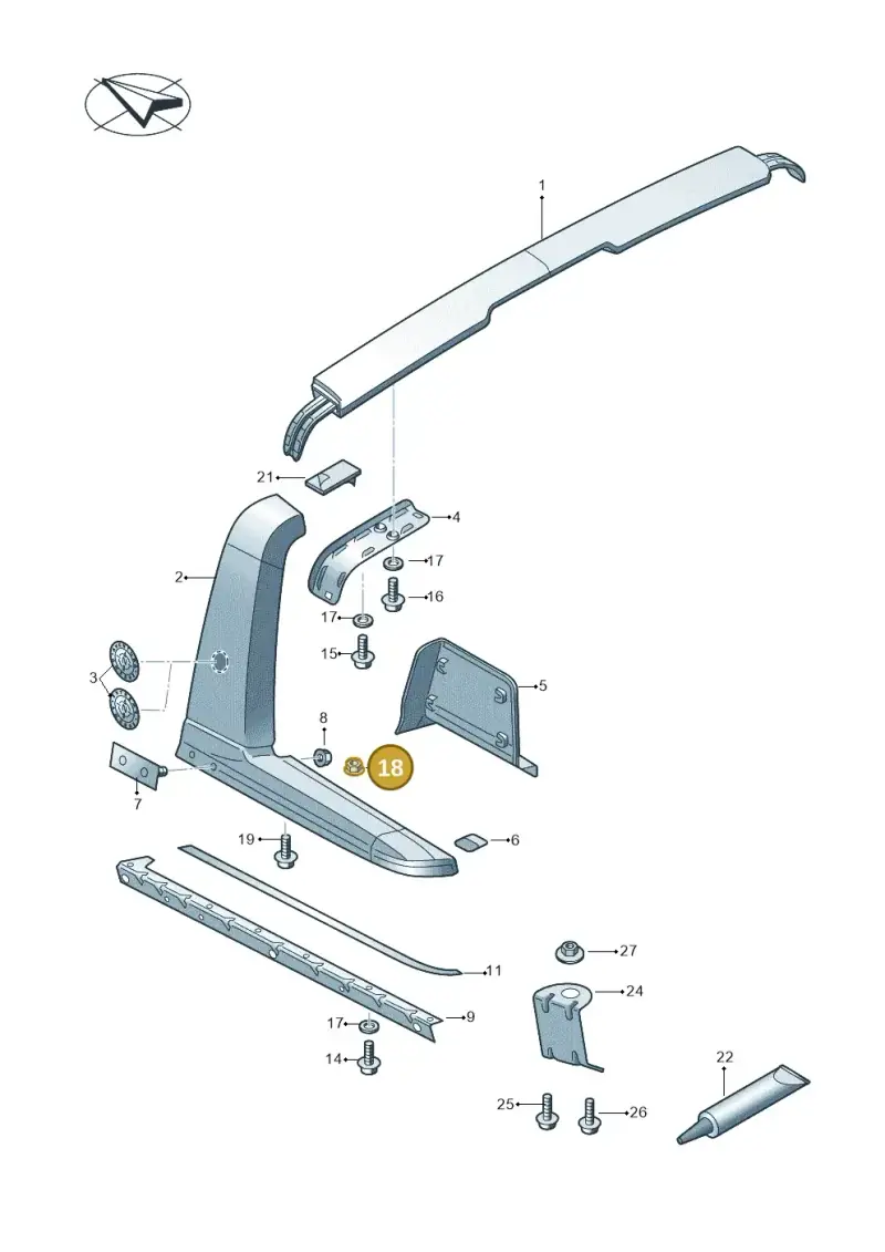 N90887703 — Volkswagen Amarok twin cab (2022-) diagram 894853550, position 18