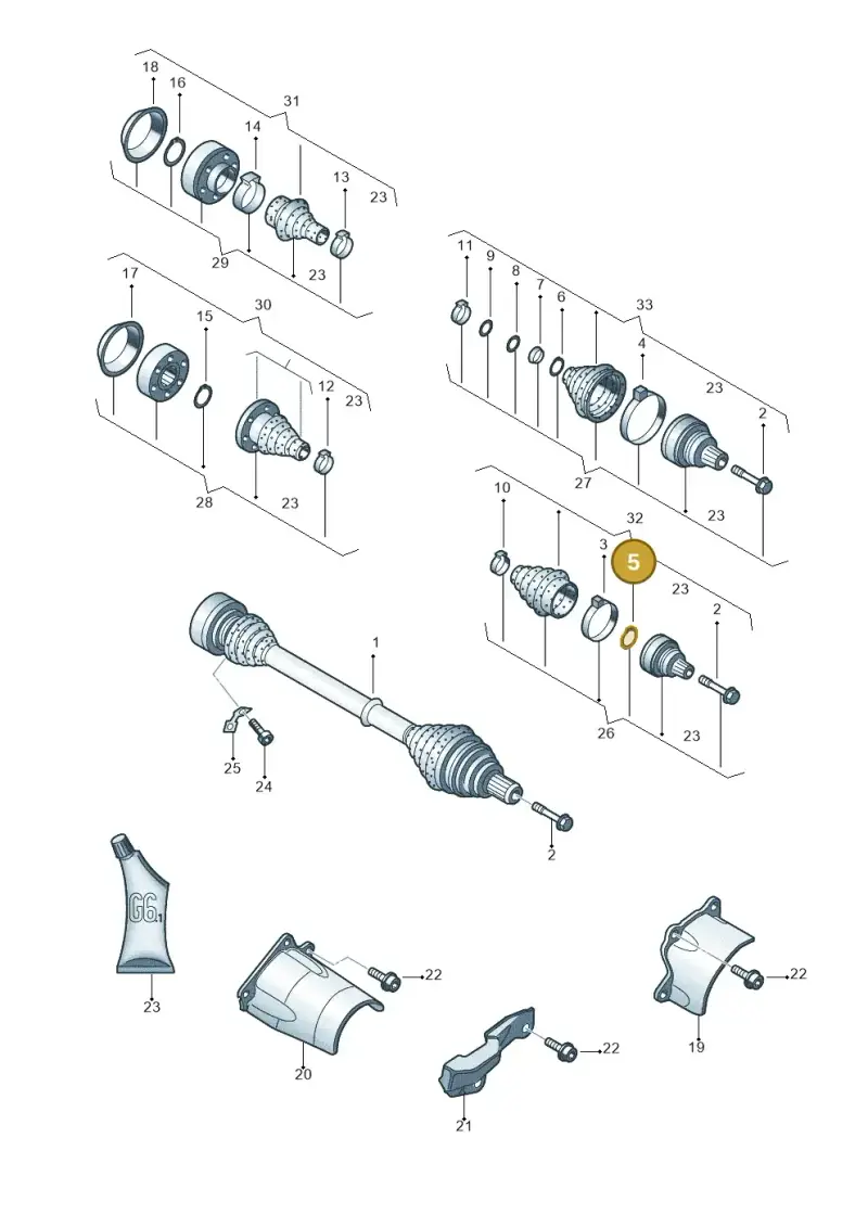 N90890001 — SEAT Exeo ST Reference (2008-2011) diagram 249407200, position 5