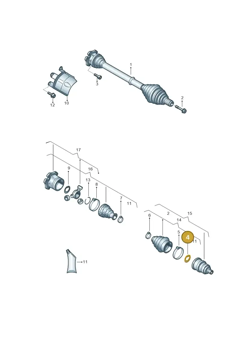 N90890001 — Audi Q5 (2009-2018) diagram 454407270, position 4