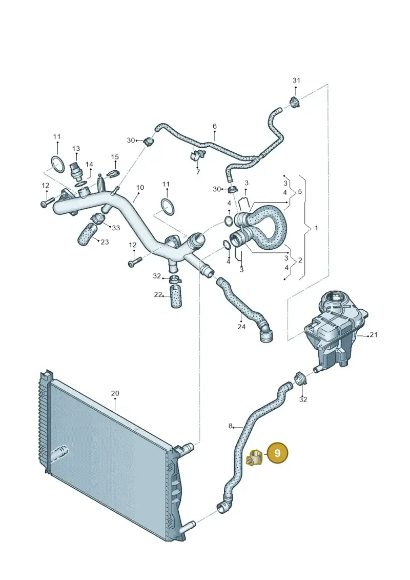 N90894701 — Audi A6 2.7 TDI (2008-2011) diagram 448121400, position 9