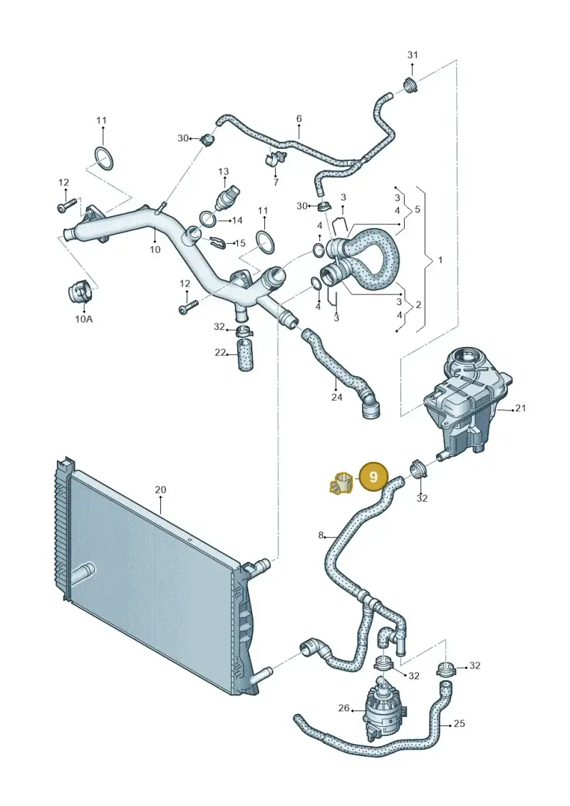 N90894701 — Audi A6 2.7 TDI (2008-2011) diagram 648121500, position 9