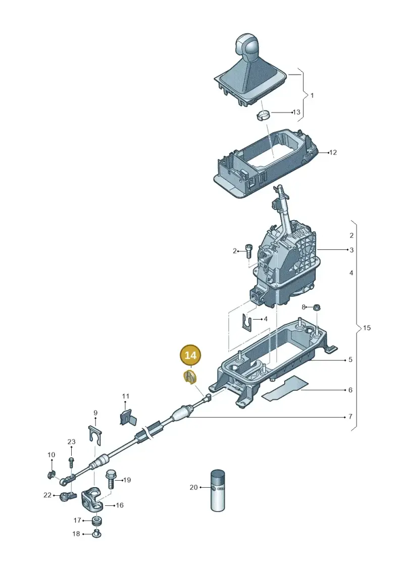 N90895201 — Volkswagen Golf Sportsvan 1.6 (2014-2020) diagram 780713200, position 14