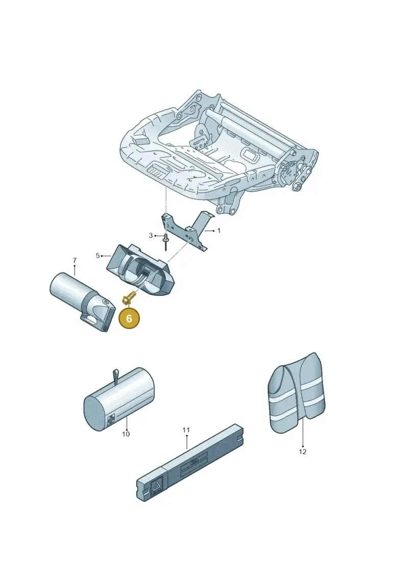 N90897308 — Volkswagen Touran 2,0 BlueMotion (2015-2024) diagram 869860000, position 6