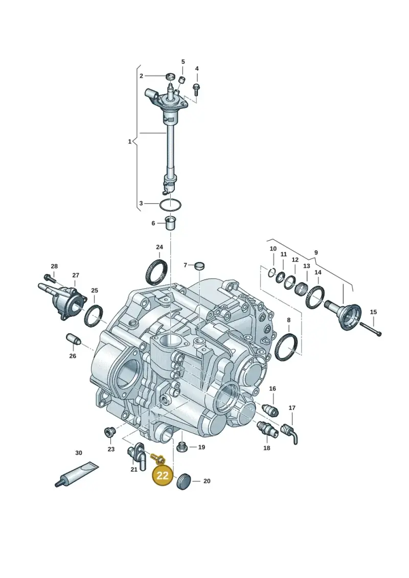 N90898003 — Volkswagen Caddy Maxi Kombi (2020-2024) diagram 2ka300570, position 22