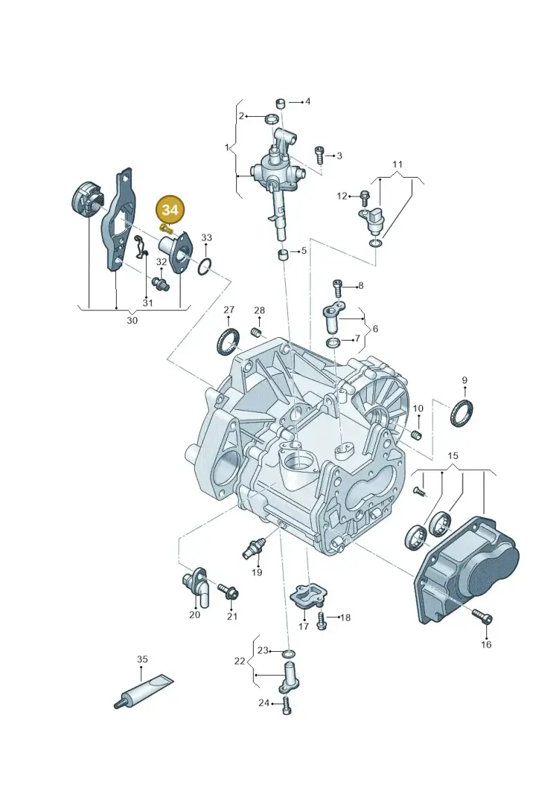 N90898003 — Volkswagen Polo 1.0 BlueMotion (2017-2024) diagram 621300155, position 34
