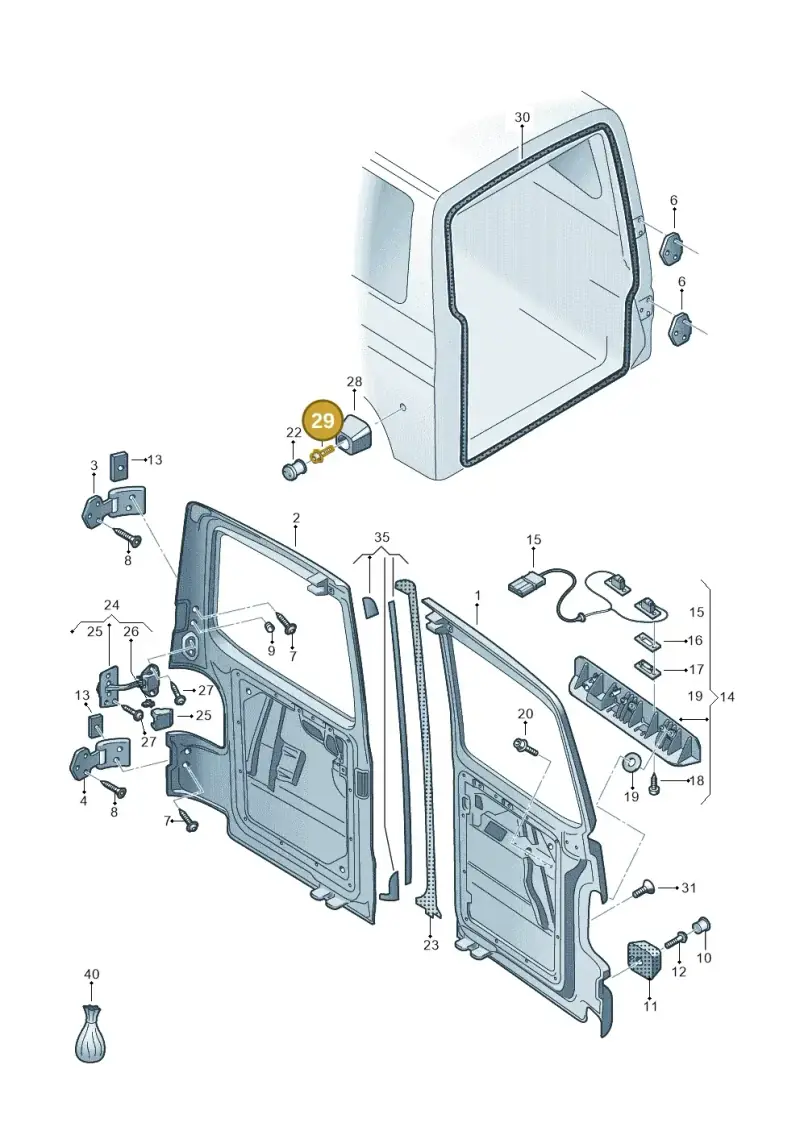 N90898007 — Volkswagen Caravelle (2019-2024) diagram 410827500, position 29