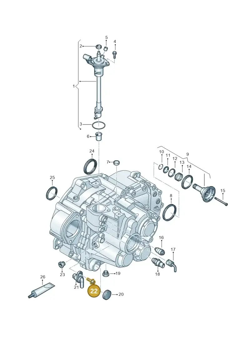N90898007 — Volkswagen Golf 2.0 BlueMotion (2019-2024) diagram 813300510, position 22