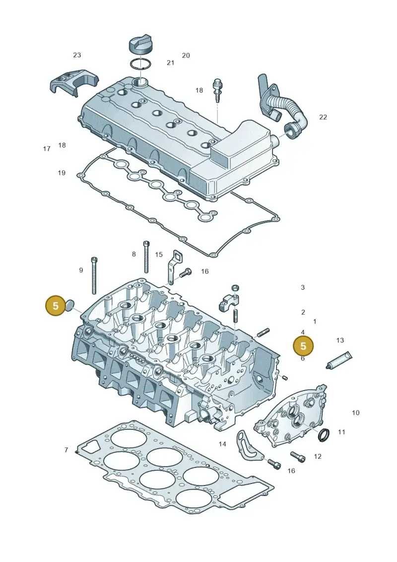 N90898202 — Volkswagen Phaeton 4motion (2010-2016) diagram 667103400, position 5