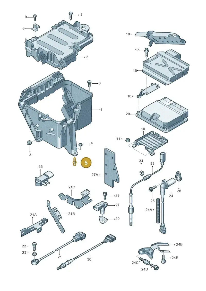 N90898602 — Audi A8/S8/qu. lang    08> (2007-) diagram 291906000, position 5