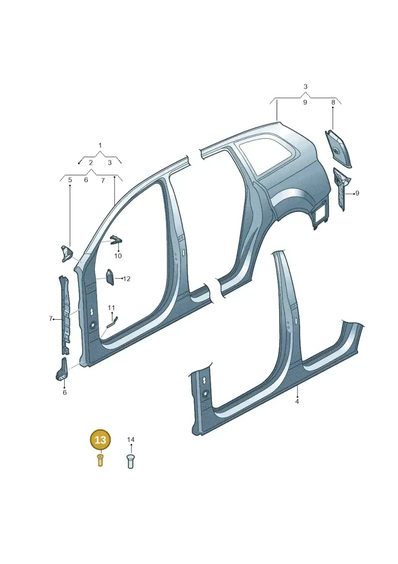 N90898602 — Audi Q7 (2015-2025) diagram 859809500, position 13