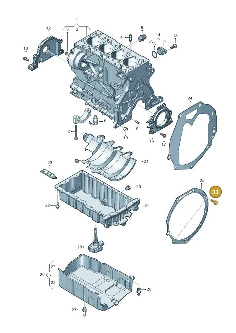 N90903902 — Volkswagen Caravelle (2015-2019) diagram 871103030, position 31
