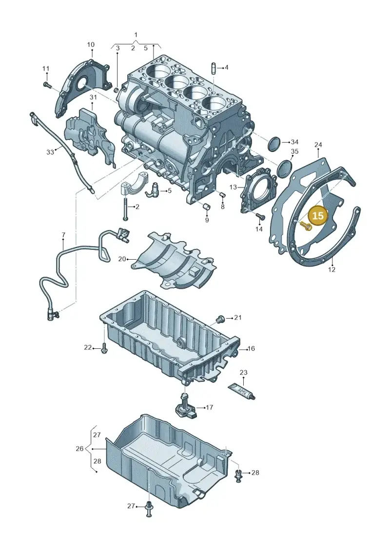 N90903902 — Volkswagen Tiguan 2.0 4Motion (2016-2024) diagram 884103410, position 15