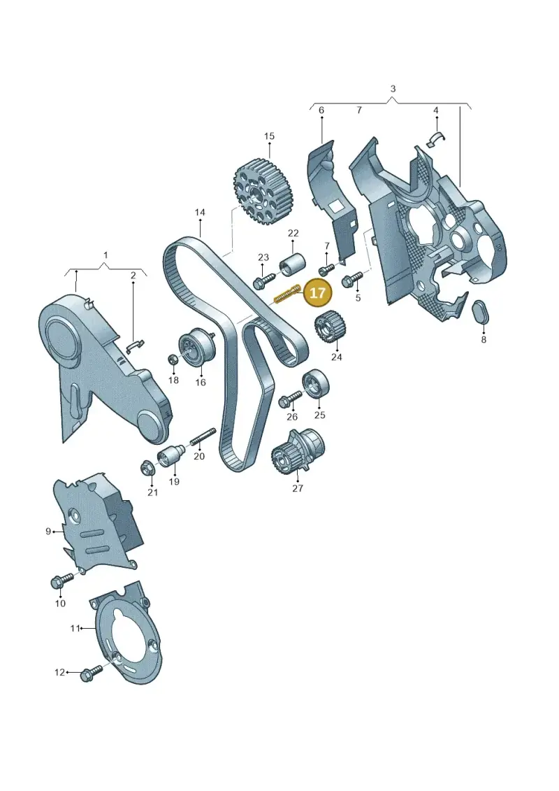 N90905502 — Volkswagen New beetle (2011-2016) diagram 634109850, position 17