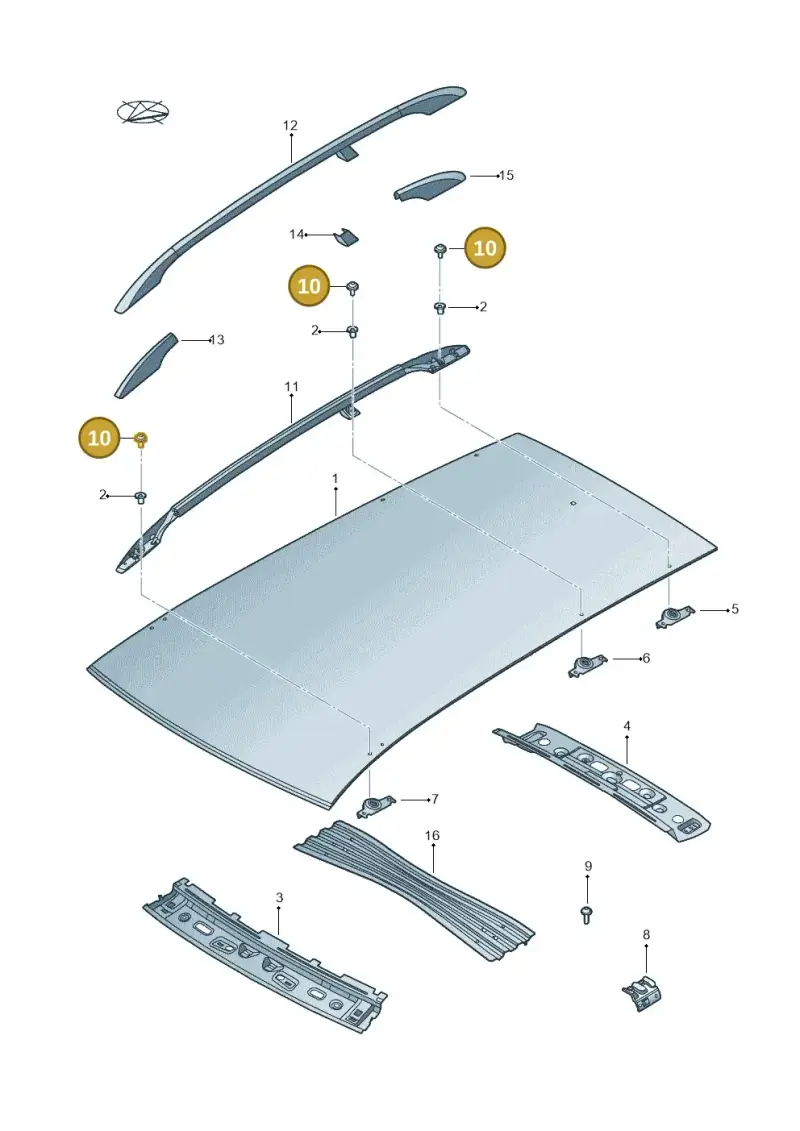 N90908002 — Volkswagen Jetta variant (2009-2014) diagram 684817100, position 10