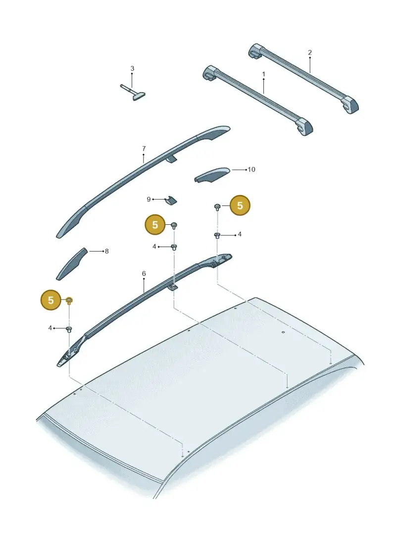 N90908002 — Volkswagen Jetta variant (2009-2014) diagram 684860500, position 5