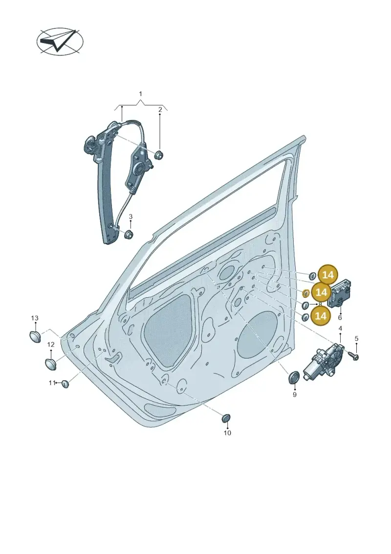 N90908501 — Audi A3 Sportback (2019-2025) diagram 596839060, position 14