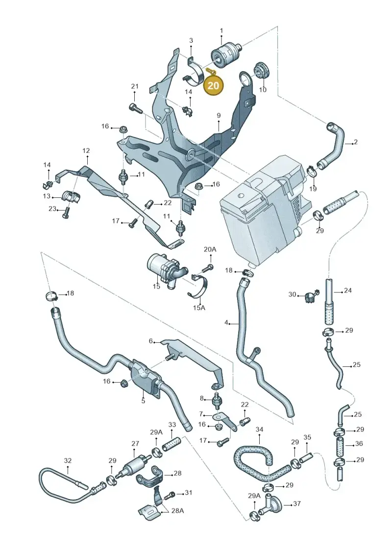 N90911701 — Volkswagen Touareg                08> (2007-) diagram 478819460, position 20