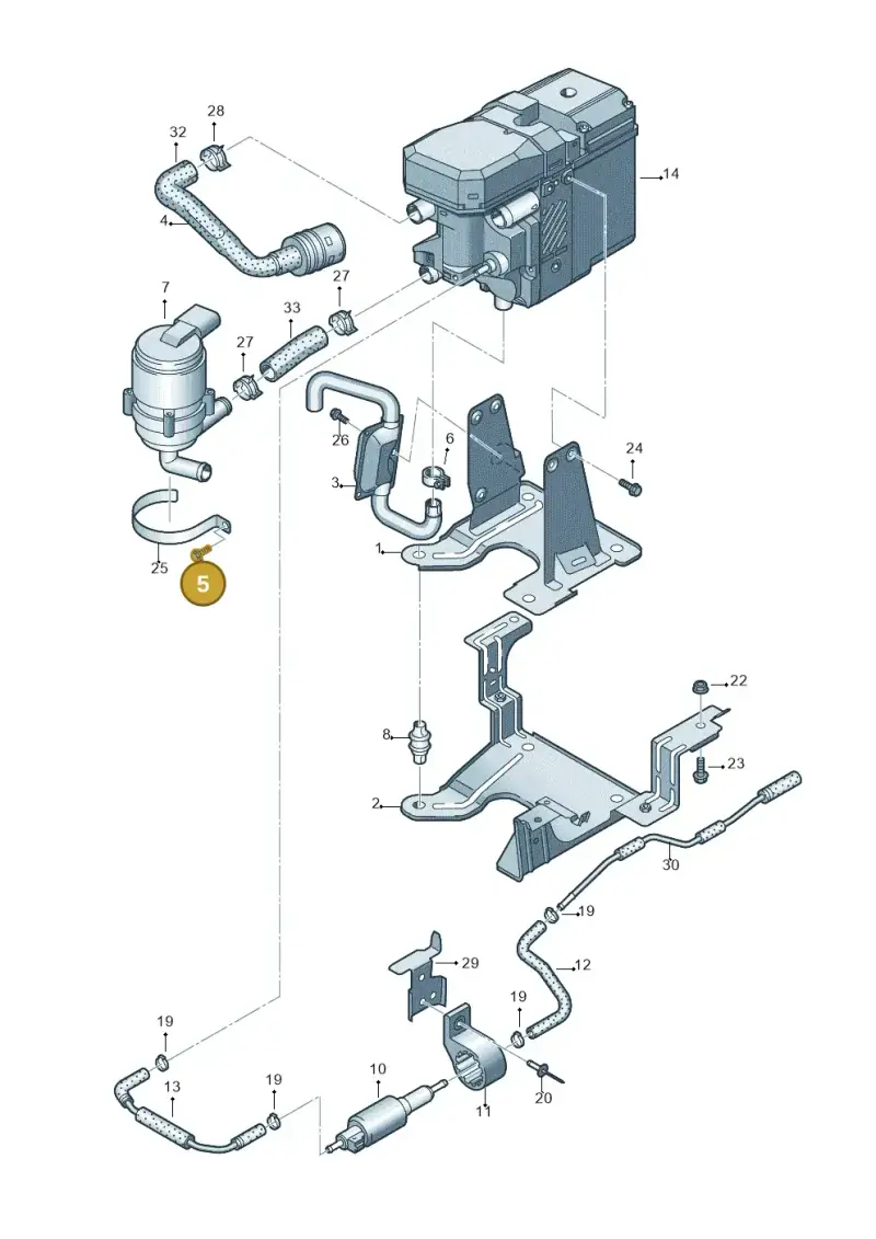 N90911701 — Volkswagen Transp. caravelle (2011-2015) diagram 679819580, position 5