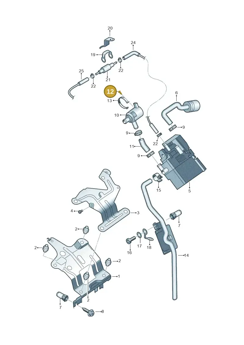N90911701 — Volkswagen Amarok twin cab (2012-2016) diagram 683819580, position 12