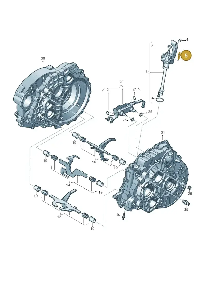 N90914402 — Volkswagen Transp. caravelle (2011-2015) diagram 731311820, position 5