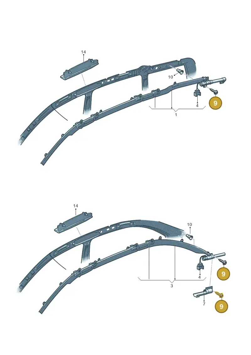 N90917104 — Audi RS3 Sportback (2011-2012) diagram 208880300, position 9