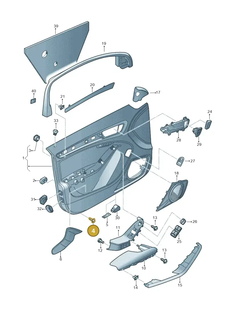 N90917104 — Audi A4 av. 2.0 tdi (2011-2015) diagram 736867000, position 4