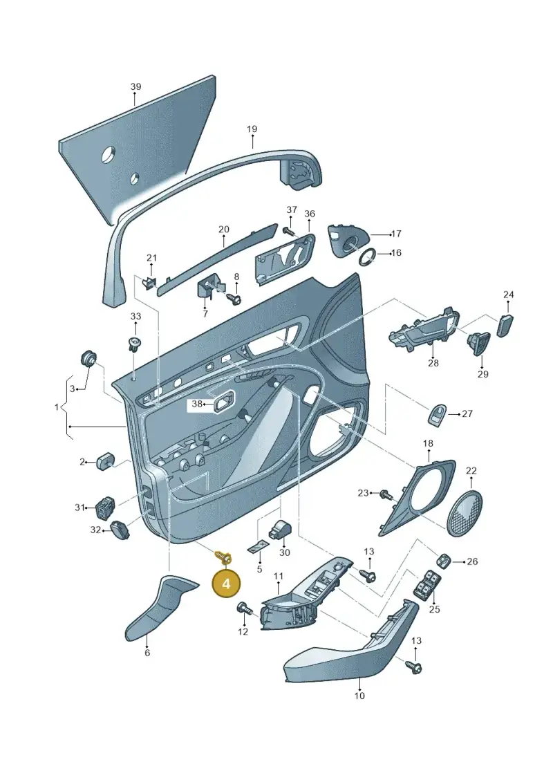 N90917104 — Audi Q5 qu. 2.0 TDI (2012-2017) diagram 751867000, position 4