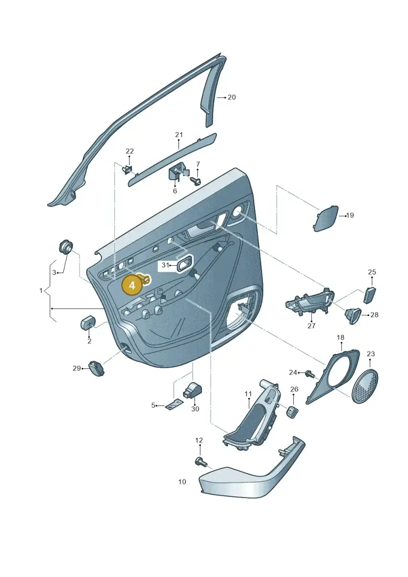 N90917104 — Audi Q5 qu. 2.0 TDI (2012-2017) diagram 751867400, position 4