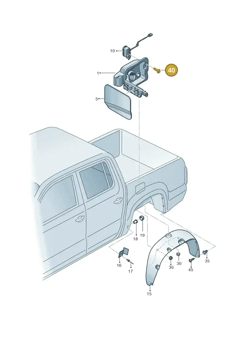 N90918701 — Volkswagen Amarok twin cab (2022-) diagram 683809200, position 40
