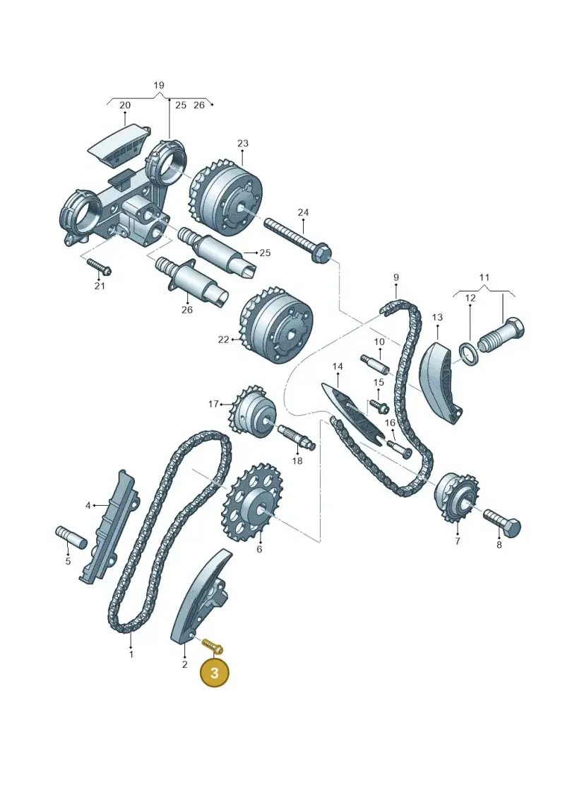 N90923801 — Volkswagen Passat CC (2008-2012) diagram 460109900, position 3
